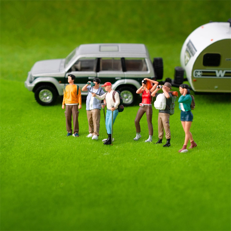 Outdoor Adventure Movies - 1/64 Hars Geschilderd 3D Afdrukken Backpacker