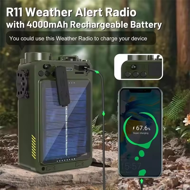 Handbediende nood-zonne-Blueto - Emergency Radio Solar recensie en prijs