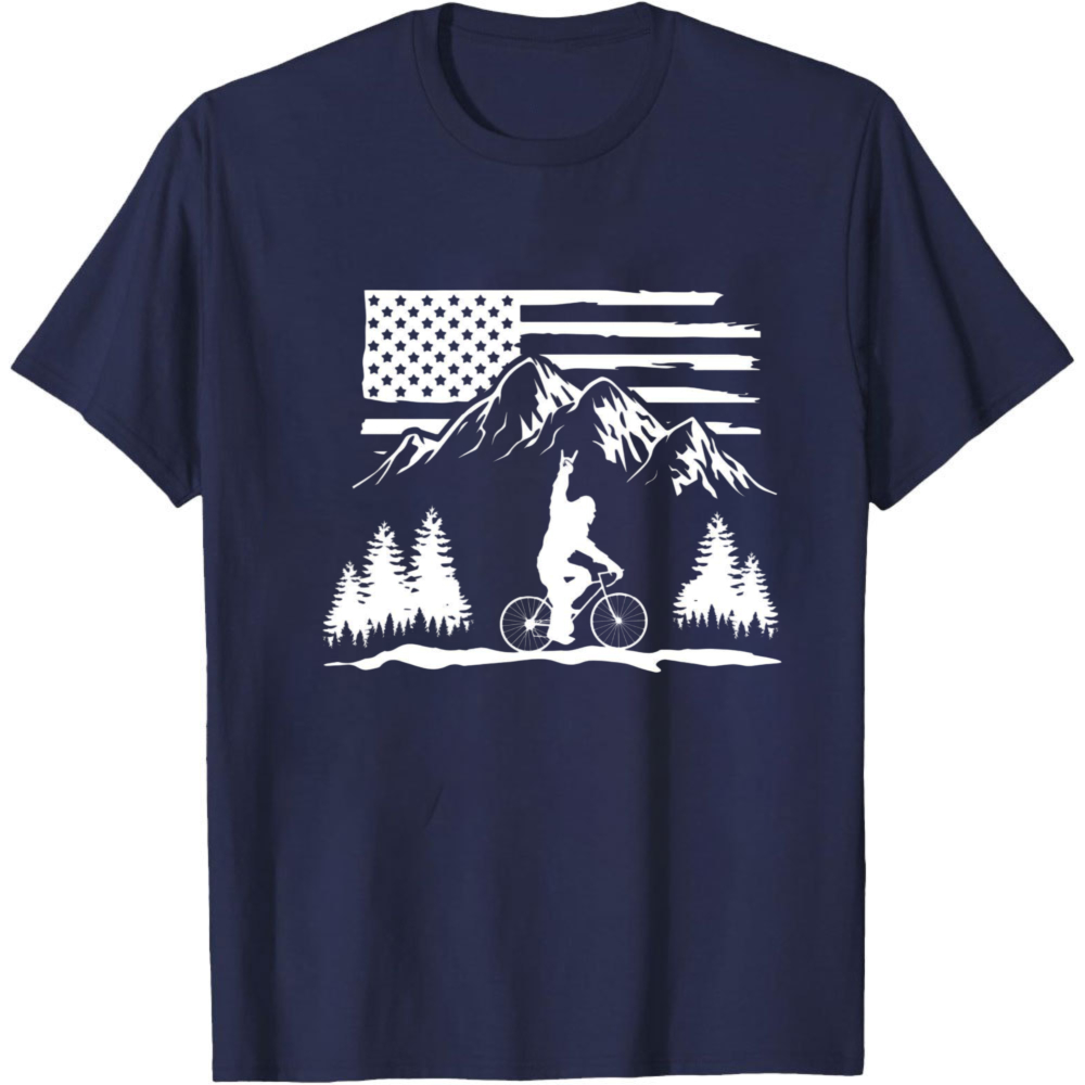 Mountainbiken Usa Vlag Heren T - Outdoor Adventure Usa recensie en prijs
