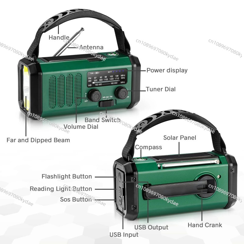 10000/20000mAh batterij noodha - Emergency Radio Solar recensie en prijs