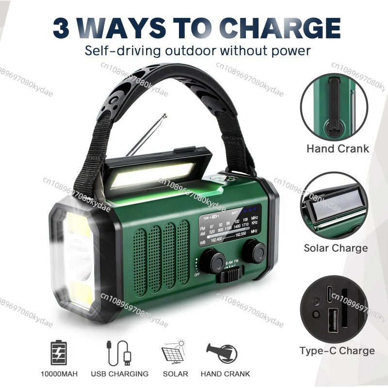 10000/20000mAh batterij noodha - Emergency Radio Solar recensie en prijs